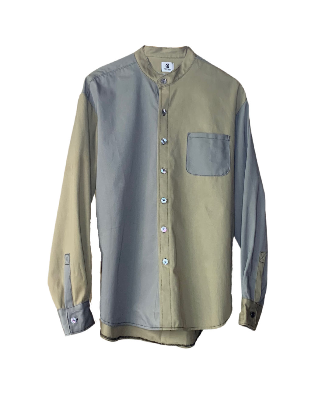 BOX PLEAT BUTTON UP TEXTILE VAULT